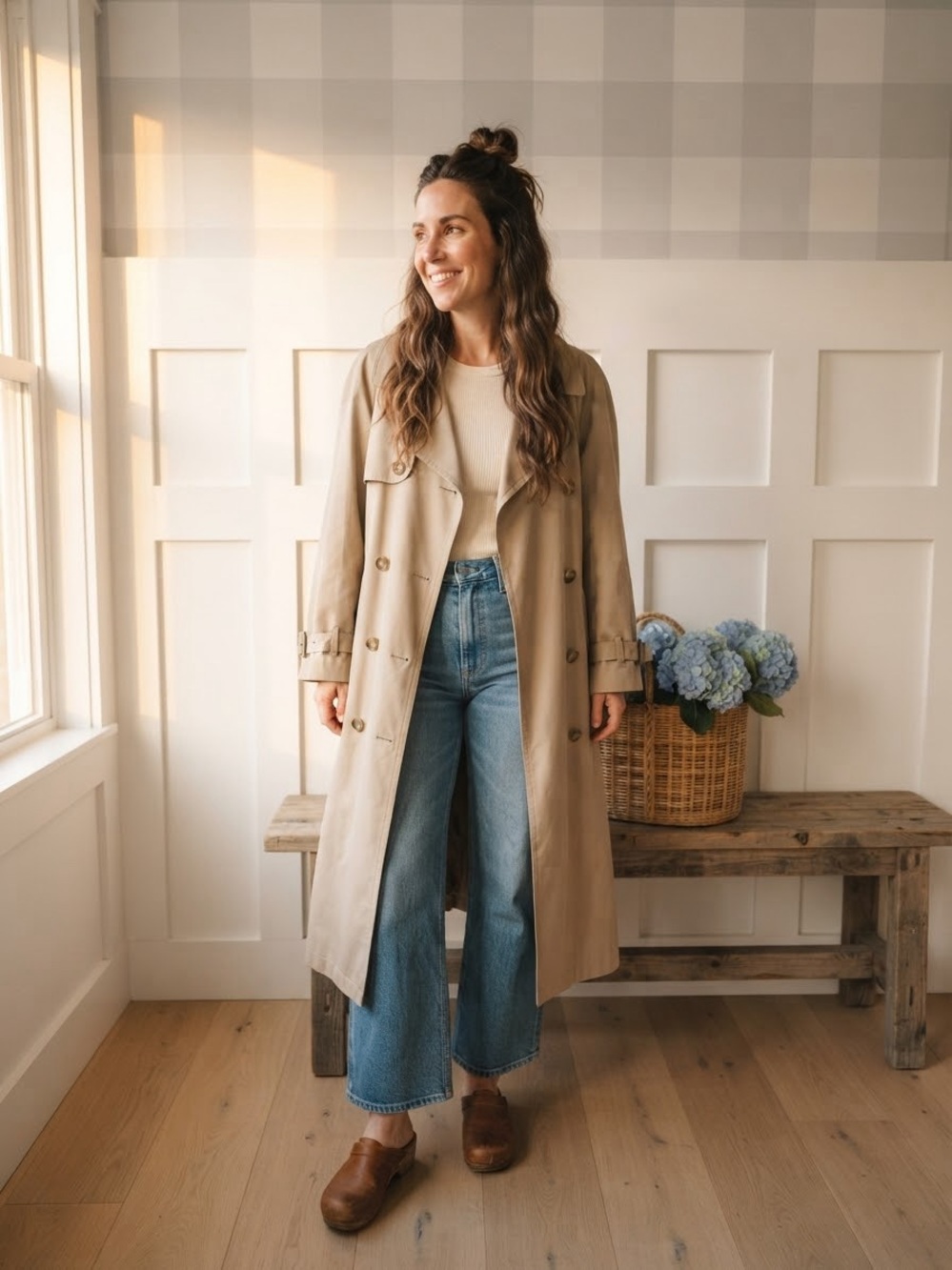 London Fog Classic Trench Coat in Khaki XL